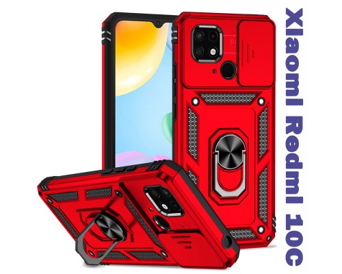 Чохол до мобільного телефона BeCover Military Xiaomi Redmi 10C Red (708336)