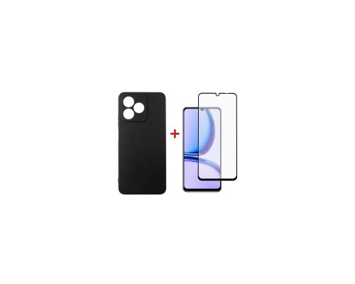 Чохол до мобільного телефона Dengos Kit for Realme C53 case + glass (Black) (DG-KM-47)