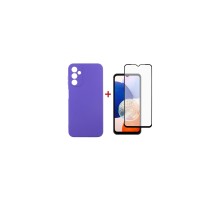 Чохол до мобільного телефона Dengos Kit for Samsung Galaxy A14 5G case + glass (Purple) (DG-KM-13)