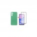 Чохол до мобільного телефона Dengos Kit for Samsung Galaxy A15 case + glass (Mint) (DG-KM-59)