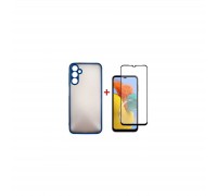 Чохол до мобільного телефона Dengos Kit for Samsung Galaxy M14 case + glass (Blue) (DG-KM-16)