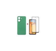 Чохол до мобільного телефона Dengos Kit for Xiaomi Redmi 13C case + glass (Mint) (DG-KM-63)