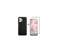 Чохол до мобільного телефона Dengos Kit for Xiaomi Redmi Note 12 4G case + glass (Black) (DG-KM-44)