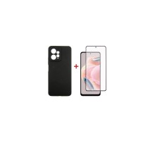 Чохол до мобільного телефона Dengos Kit for Xiaomi Redmi Note 12 4G case + glass (Black) (DG-KM-44)