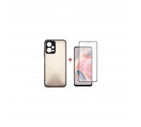 Чохол до мобільного телефона Dengos Kit for Xiaomi Redmi Note 12 5g case + glass (Black) (DG-KM-28)