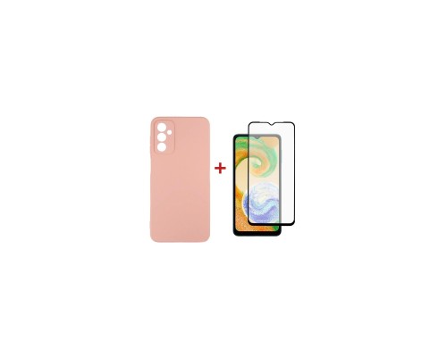Чохол до мобільного телефона Dengos Samsung Galaxy A04s Case + Glass (Pink) (DG-KM-77)
