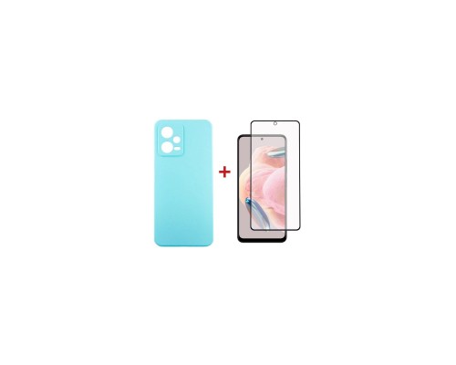 Чохол до мобільного телефона Dengos Xiaomi Redmi Note 12 5G Case + Glass (Ice blue) (DG-KM-84)