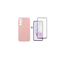 Чохол до мобільного телефона Dengos Samsung Galaxy A35 5G + Glass Pink (DG-KM-91)
