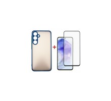 Чохол до мобільного телефона Dengos Samsung Galaxy A55 5G + Glass Blue (DG-KM-93)