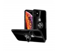 Чохол до мобільного телефона Drobak Magnetic Ring Case with Airbag Apple iPhone 12 Black (707017)