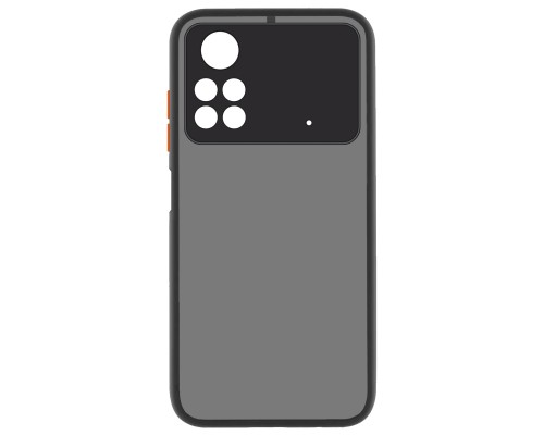 Чохол до мобільного телефона MakeFuture Xiaomi Poco M4 Pro 4G Frame (Matte PC+TPU) Black (MCMF-XPM4P4GBK)