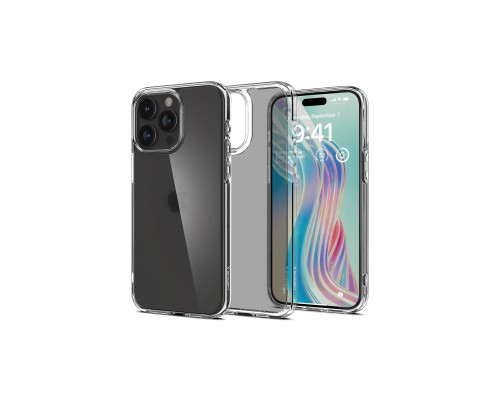 Чохол до мобільного телефона Spigen Apple iPhone 15 Pro Ultra Hybrid, Crystal Clear (ACS06707)