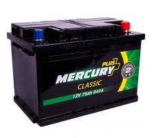 Акумулятор автомобільний MERCURY battery CLASSIC Plus 75Ah (P47296)