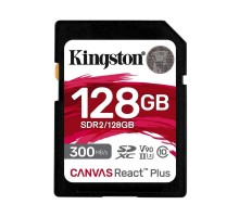 Карта пам'яті Kingston 128GB SDXC class 10 UHS-II U3 Canvas React Plus (SDR2/128GB)
