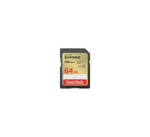 Карта пам'яті SanDisk 64GB SD class 10 UHS-I U3 V30 Extreme (SDSDXV2-064G-GNCIN)