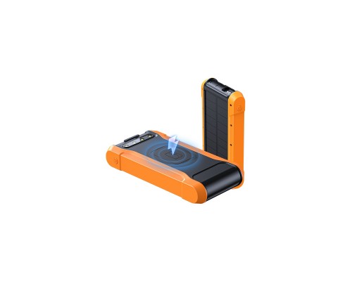 Батарея універсальна PowerPlant 20000mAh, PD/18W, QC3.0, USB-C, USB-A*2, Wireless, Solar panel (PB930487)