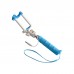 Монопод для селфі Grand-X Rubber з кабелем 3,5 U-кріплення прорезинена ручка 140-520мм Blue (MPGRJ3UBL)