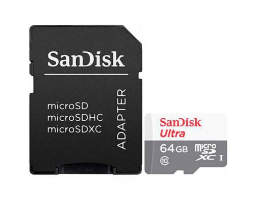 Карта пам'яті SanDisk 64GB microSD class 10 Ultra Light (SDSQUNR-064G-GN3MA)