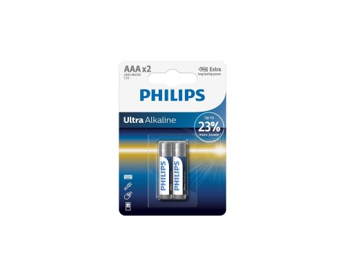 Батарейка Philips AAA LR03 Ultra Alkaline * 2 (LR03E2B/10)