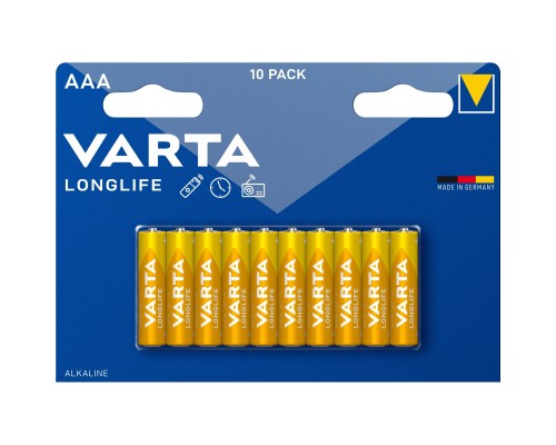 Батарейка Varta AAA Longlife лужна * 10 (04103101461)