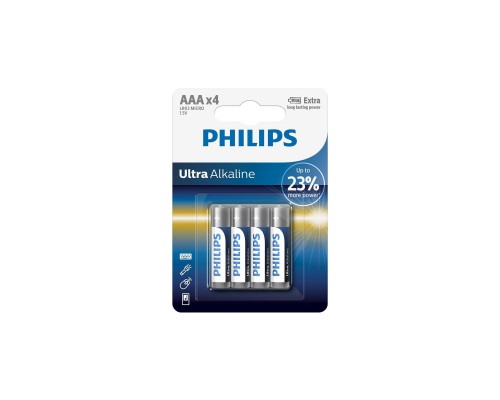 Батарейка Philips AAA LR03 Ultra Alkaline * 4 (LR03E4B/10)