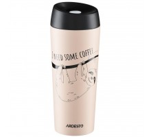 Термокружка Ardesto Coffee Time Bradypus 450 мл Beige (AR2645DBE)