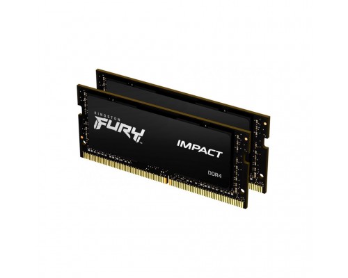 Модуль пам'яті для ноутбука SoDIMM DDR4 32GB (2x16GB) 2666 MHz FURY Impact Kingston Fury (ex.HyperX) (KF426S16IBK2/32)