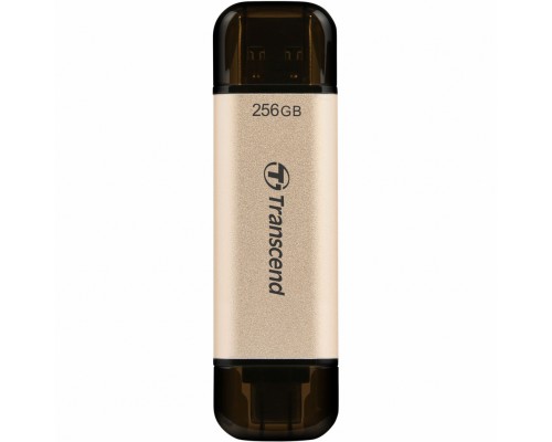 USB флеш накопичувач Transcend 256GB JetFlash 930 Gold-Black USB 3.2/Type-C (TS256GJF930C)