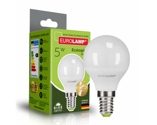 Лампочка Eurolamp LED G45 5W E14 4000K 220V (LED-G45-05144(P))