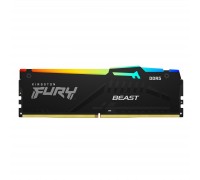 Модуль пам'яті для комп'ютера DDR5 16GB 5200 MHz Beast Black RGB Kingston Fury (ex.HyperX) (KF552C40BBA-16)