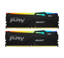 Модуль пам'яті для комп'ютера DDR5 16GB (2x8GB) 5600 MHz Beast RGB Kingston Fury (ex.HyperX) (KF556C40BBAK2-16)