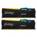 Модуль пам'яті для комп'ютера DDR5 16GB (2x8GB) 5600 MHz Beast RGB Kingston Fury (ex.HyperX) (KF556C40BBAK2-16)