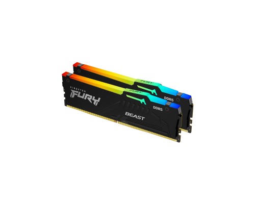 Модуль пам'яті для комп'ютера DDR5 64GB (2x32GB) 5200 MHz Beast RGB EXPO Kingston Fury (ex.HyperX) (KF552C36BBEAK2-64)