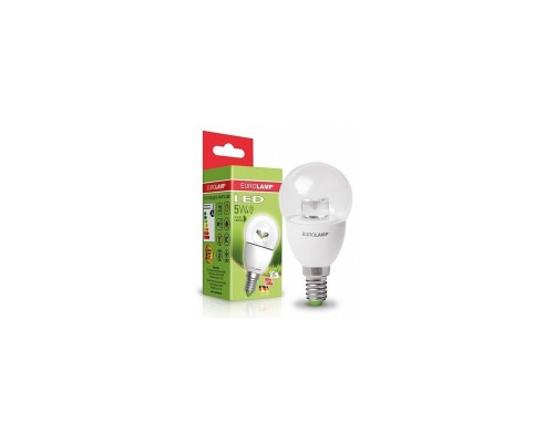 Лампочка Eurolamp G45 прозрачная 5W E14 3000K (LED-G45-05143(D)clear)