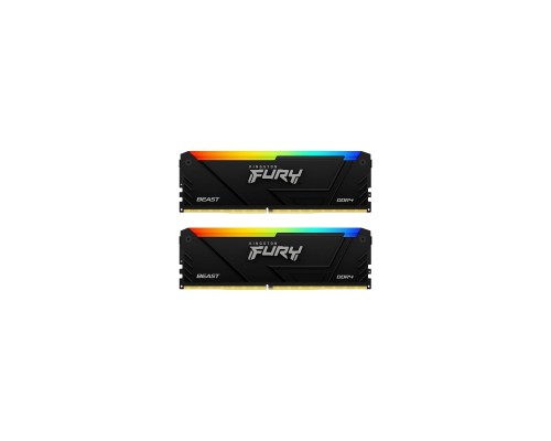 Модуль пам'яті для комп'ютера DDR4 16GB (2x8GB) 3600 MHz Beast RGB Kingston Fury (ex.HyperX) (KF436C17BB2AK2/16)