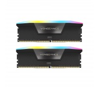 Модуль пам'яті для комп'ютера DDR5 32GB (2x16GB) 6000 MHz Vengeance RGB Black Corsair (CMH32GX5M2B6000C30)