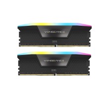 Модуль пам'яті для комп'ютера DDR5 32GB (2x16GB) 6000 MHz Vengeance RGB Black Corsair (CMH32GX5M2B6000C30)