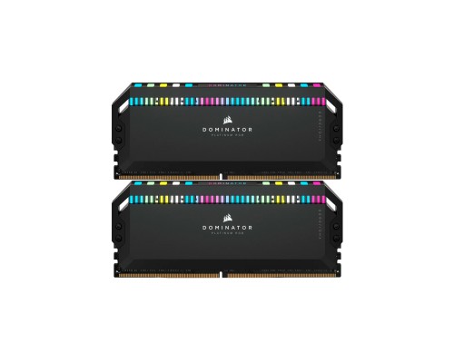 Модуль пам'яті для комп'ютера DDR5 32GB (2x16GB) 6000 MHz Dominator Platinum RGB Black Corsair (CMT32GX5M2E6000C36)