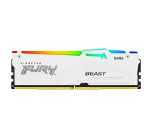 Модуль пам'яті для комп'ютера DDR5 16GB 5200 MHz Beast RGB EXPO White Kingston Fury (ex.HyperX) (KF552C36BWEA-16)