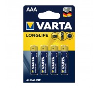 Батарейка Varta AAA Longlife LR03 * 4 (04103101414)