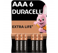 Батарейка Duracell AAA лужні 6 шт. в упаковці (5000394107472 / 81483511)