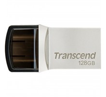 USB флеш накопичувач Transcend 128GB JetFlash 890 Silver USB 3.1/Type-C (TS128GJF890S)