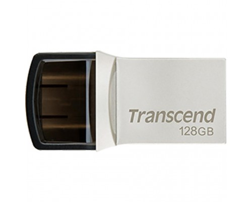 USB флеш накопичувач Transcend 128GB JetFlash 890 Silver USB 3.1/Type-C (TS128GJF890S)