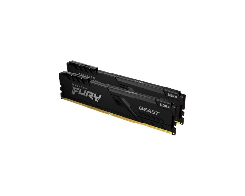 Модуль пам'яті для комп'ютера DDR4 16GB (2x8GB) 3200 MHz Fury Beast Black Kingston Fury (ex.HyperX) (KF432C16BBK2/16)