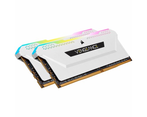 Модуль пам'яті для комп'ютера DDR4 16GB (2x8GGB) 3600 MHz Vengeance RGB Pro SL White Corsair (CMH16GX4M2D3600C18W)