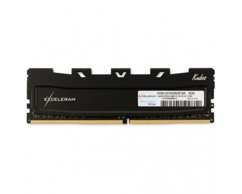 Модуль пам'яті для комп'ютера DDR4 8GB 2666 MHz Black Kudos eXceleram (EKBLACK4082619A)