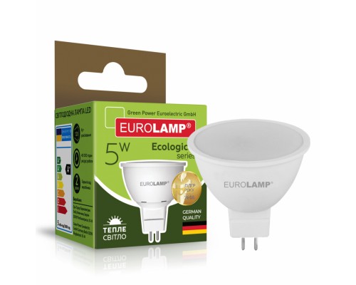 Лампочка Eurolamp LED SMD MR16 5W GU5.3 3000K 220V (LED-SMD-05533(P))