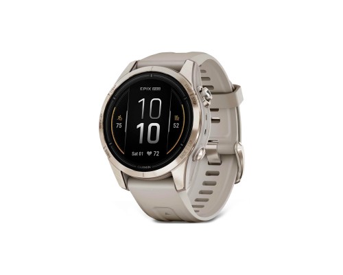 Смарт-годинник Garmin EPIX PRO (g2), 42mm, Saph, Soft Gold SS, Lt. Sand, GPS смарт (010-02802-11)