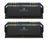 Модуль пам'яті для комп'ютера DDR5 64GB (2x32GB) 6000 MHz Dominator Platinum RGB Black Corsair (CMT64GX5M2B6000C40)