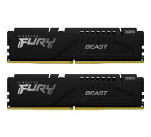 Модуль пам'яті для комп'ютера DDR5 16GB (2x8GB) 6000 MHz Beast Black Kingston Fury (ex.HyperX) (KF560C40BBK2-16)